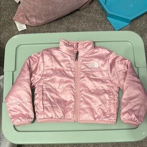 The North Face, toddler light pink reversible jacket. VGUC.